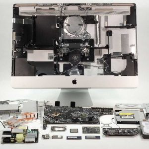 Servicio Tecnico de Mantenimiento y Repotenciacion de Apple iMac: Cambio de Pantalla, Memoria, Discos, Teclados, Flex, Baterias, Bisagras. Repuestos, Reparacion de placa, Arreglos.