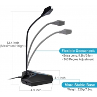 MICROFONO USB PARA PC - PLUG & PLAY CONDENSADOR OMNIDIRECCIONAL / CMTECK
