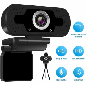 CAMARA WEB FULL HD 1080P USB BLACK WITH TRIPOD LS-F36 Webcam