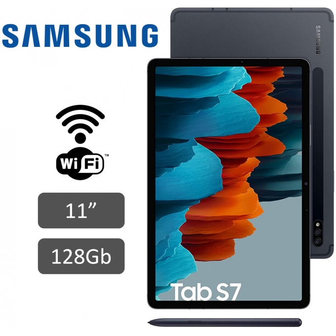 Tablet Samsung Galaxy Tab S7, 11pulgadas WQXGA TFT, 2560x1600, Memoria 6Gb, 128GB + Lapiz S-Pen / Samsung