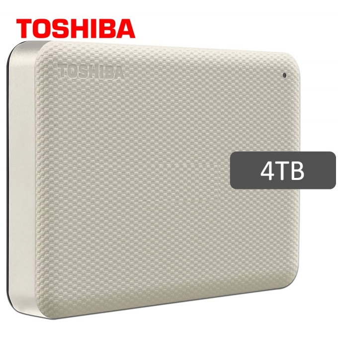 Disco Duro Externo TOSHIBA, STORAGE CANVIO ADVANCE WHITE, 4TB, V10. / TOSHIBA