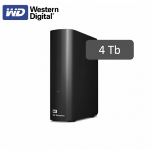 Disco duro externo Western Digital Elements Desktop, 4 TB, USB 3.0, negro.