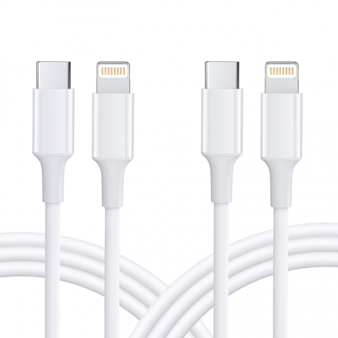 CABLE TIPO-C a LIGHTNING - PACK 2 Unidades para IPHONE (OFERTA) / AMONER