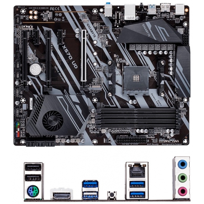 Placa Madre Mainboard Motherboard GIGABYTE X570 UD rev 1.0, AM4, X570, DDR4, SATA 6.0, USB 3.2, VD/SN/NW AMD GAMING / GIGABYTE