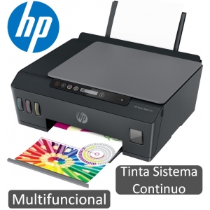 Impresora HP Smart Tank 500, Multifuncional, Sistema Tinta continua, USB, Negro, 4SR29A / HP